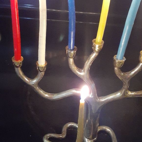 Menorah c. by Sandra Kravitz Original Presented by Rosenthal Judaica Collection - Picture 6 of 16